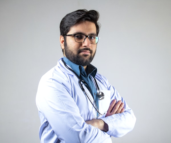 Medical professional working